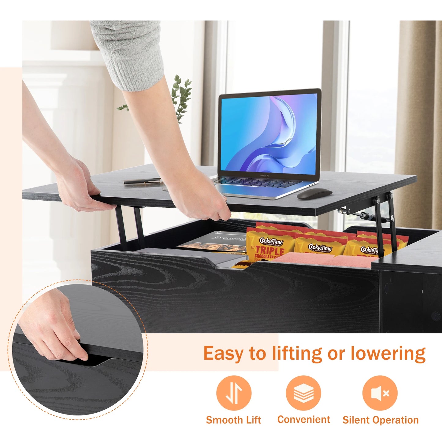 Crowned Lift-Top Table