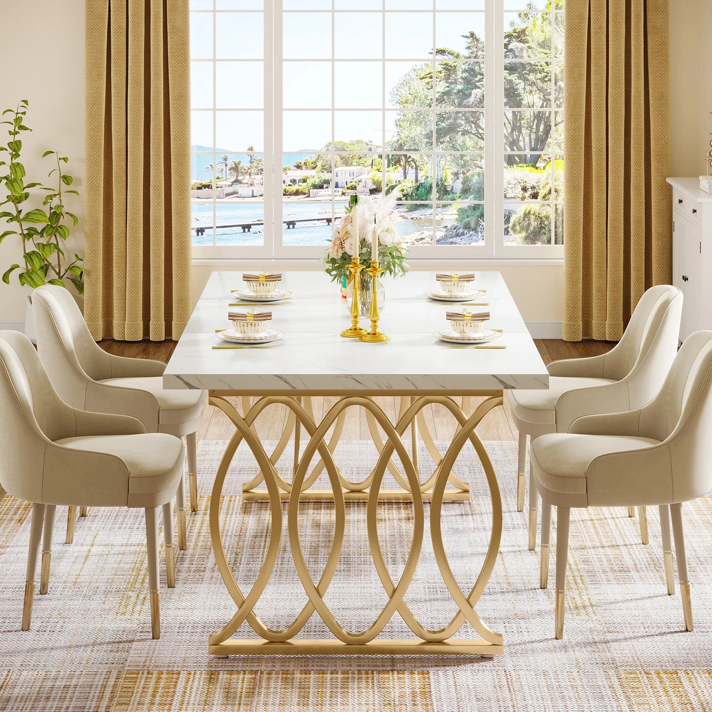 Luxe Marble Dining Table