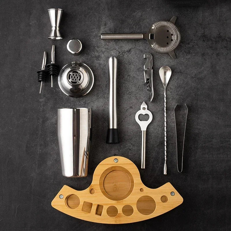 CrownHaus Bartender Kit – Stainless Steel Cocktail Shaker Set