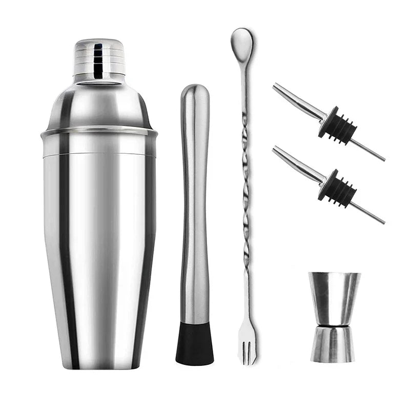 CrownHaus Bartender Kit – Stainless Steel Cocktail Shaker Set