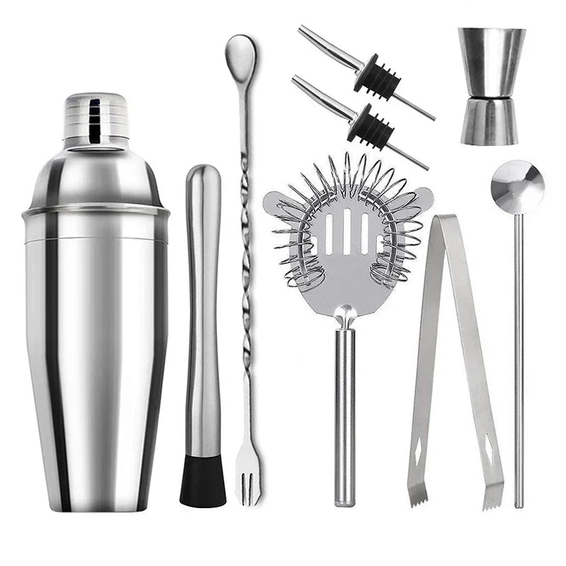 CrownHaus Bartender Kit – Stainless Steel Cocktail Shaker Set