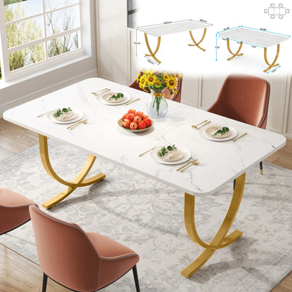 Luxe Marble Dining Table