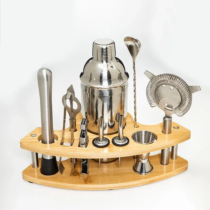 CrownHaus Bartender Kit – Stainless Steel Cocktail Shaker Set