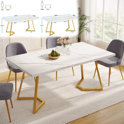 Luxe Marble Dining Table