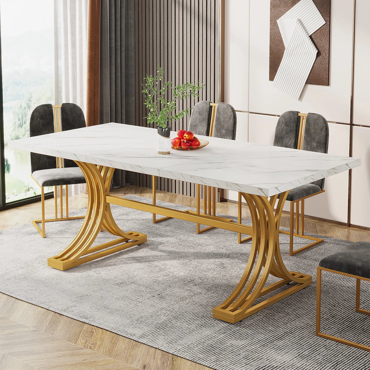 Luxe Marble Dining Table