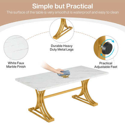 Luxe Marble Dining Table