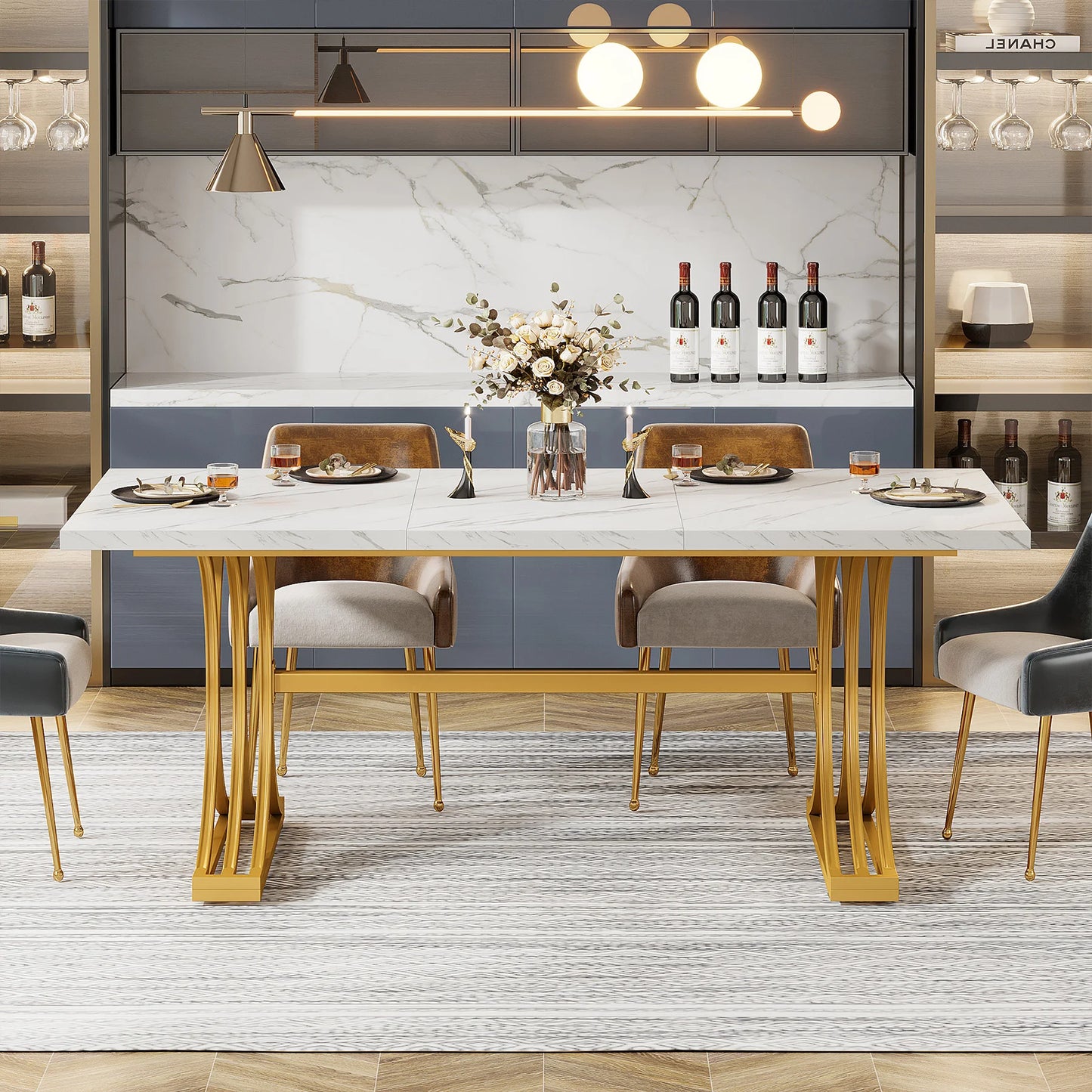 Luxe Marble Dining Table