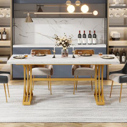 Luxe Marble Dining Table