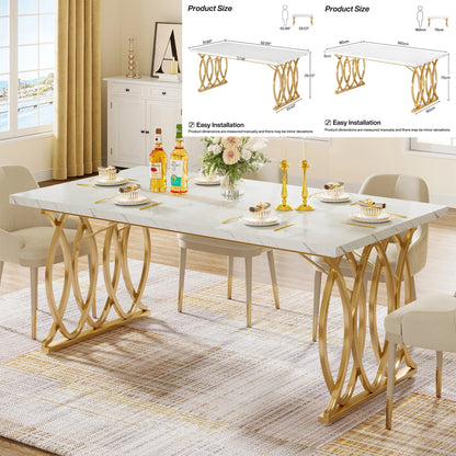 Luxe Marble Dining Table