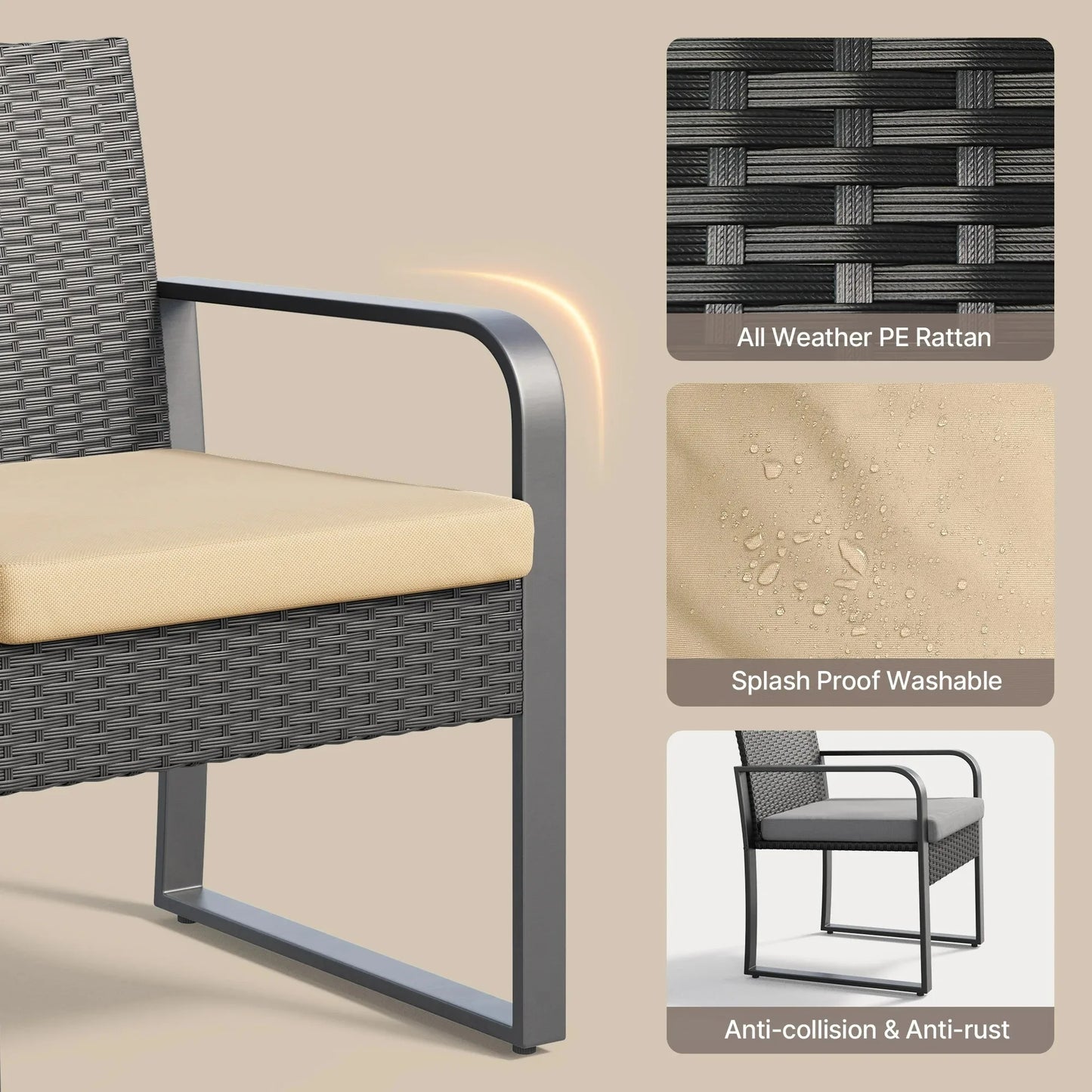 RattanEase 3-Piece Outdoor Set