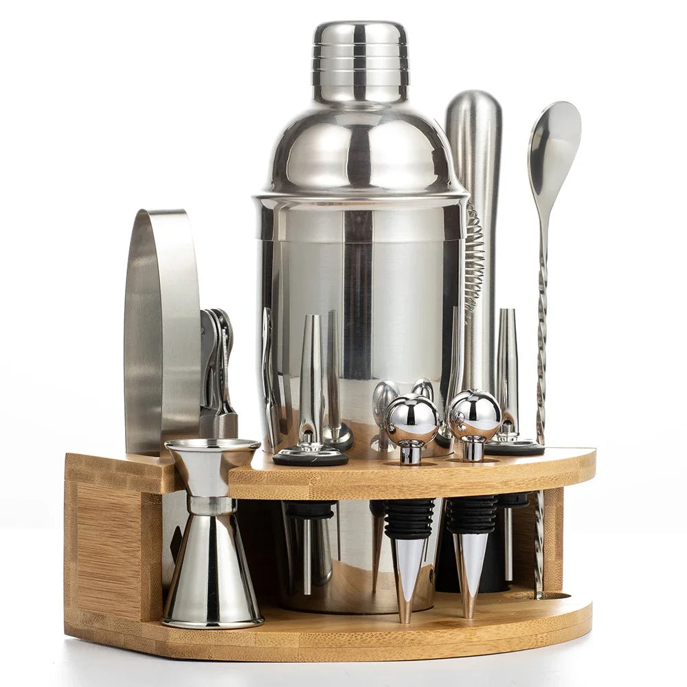 CrownHaus Bartender Kit – Stainless Steel Cocktail Shaker Set