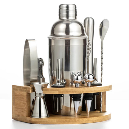 CrownHaus Bartender Kit – Stainless Steel Cocktail Shaker Set