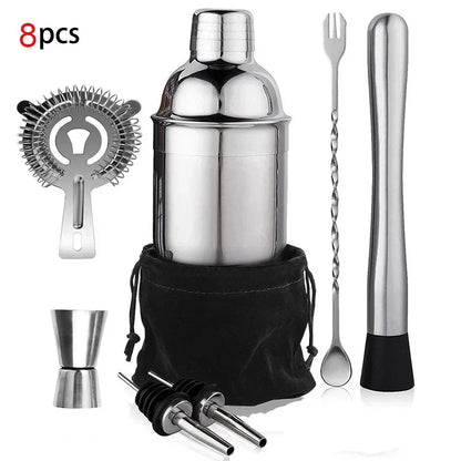 CrownHaus Bartender Kit – Stainless Steel Cocktail Shaker Set
