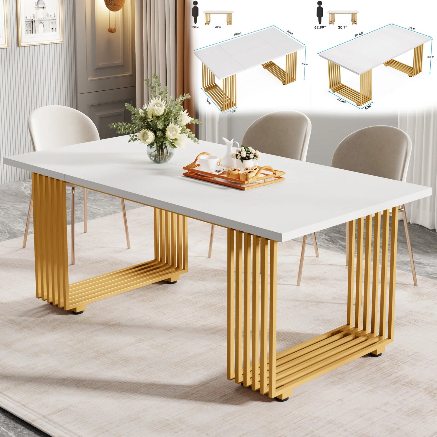 Luxe Marble Dining Table